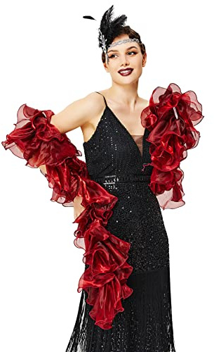 BABEYOND Chandelle Boa Vintage Boa - 100g 3.25ft Gatsby Organza Boa 1920s Flapper Accessories