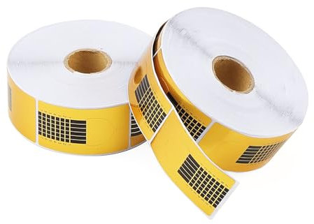 NGOSUET 1000 Stück Nagelschablonen für Gelnägel, Schablonen Nagelverlängerung, Selbstklebende Modellier Vorlagen Schablone Nail Forms für Gel-Nägel, Künstliche Nagel-Verlängerung, 500 Stück pro Rolle