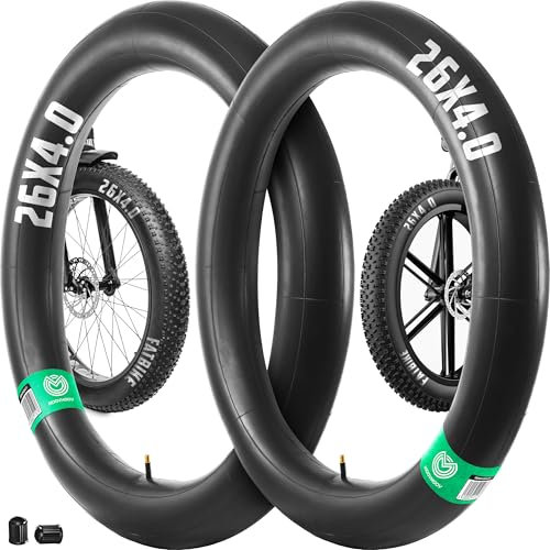 MOOVMOOV Fahrradschlauch 26x4 Zoll - 2er Pack - Für Fatbike & MTB mit XXL-Reifen - Größe 26x4.0 (98-559, 100-559, 102-559) - Passend für breite Felgen