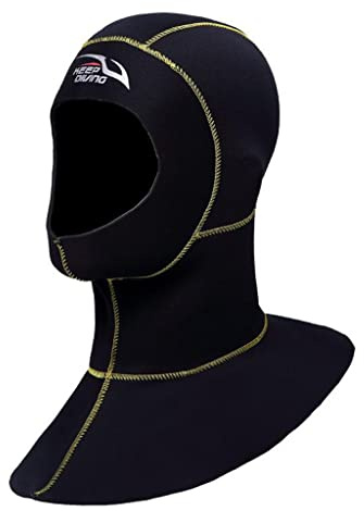 Oshhni Gorro de Neopreno para Deportes acuáticos - Mantén el Calor en el Agua, Amarillo Costura XL