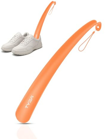 TYGA Shoe Horn Long Handled 43cm Long Shoe Horn-Plastic Shoehorn for Men, Women with Comfort Grip Long Shoe Horns-Flexible Extra Long Shoe Horn for Elderly