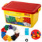 540 Piece Classic Large Creative Brick Storage Box Set - Includes Versatile Blocks in 17 Shapes, Wheels, Doors, Windows, Baseplate, Reusable Box, Fully Compatible with All Major Brands (540 piece)