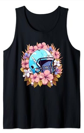 American Football Helm mit Blumen I American Football Tank Top