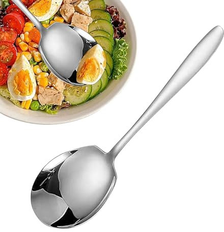 Cucchiai da portata grandi, cucchiaio da portata in acciaio inossidabile,Cucchiaio da tavola da cucina in acciaio inossidabile - Cucchiai da cucina con impugnatura ergonomica adatti per anni