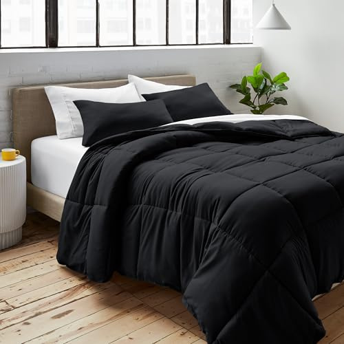 Bare Home Duvet Insert Emperor Size - Premium 1800 Ultra-Soft Duvet Insert - 6.4 TOG - All Season Warmth Quilt - Comforter Set with 2 Pillowcases (Emperor, Black)