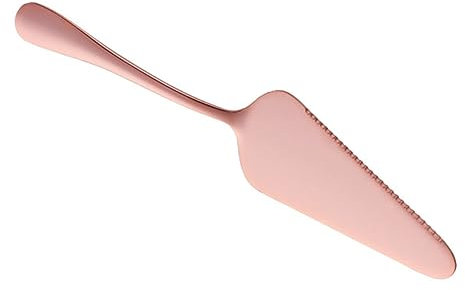 GLEAVI Pala De Pastel De Bodas Pastel De Acero Horneando Serrado Espátula De Tarta De Queso Espátula para Pizza Pala Cortadora De Pizza Manejar Cáscara De Pizza Hornear Inoxidable Golden