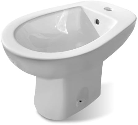 El Baño Moderno Bidet Blanco, Bidet para Inodoro y Baño, Pack Wc Bide, Bide Compacto, Asiento Inodoro Bidet, Bidet para Hogar, Borde Antibacteria, Color Blanco