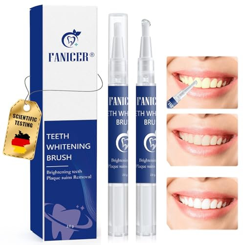 2 Pezzi Penna Sbiancante Denti, Efficacia Gel per Sbiancamento Denti, Sbiancante per Denti,Rimuove le Macchie Dentali, Macchie Dentali Veloce, Sorriso Perfetto