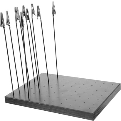 Veemoon Large Model Painting Stand 10pcs Plastic and Metal Coloring Clip Base Set for DIY Model Makers, Alligator Clamp Holder for Spray Painting and Drying