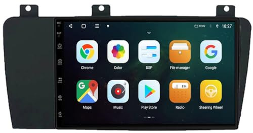 Car Radio 9-tums CarPlay-skärm För bil Wireless Android Auto För Volvo XC70 V70 S60 2004-2009 HD bilstereo Bluetooth-pekskärm med FM/AUX/TF/USB Mirror Link/Car MP5-spelare