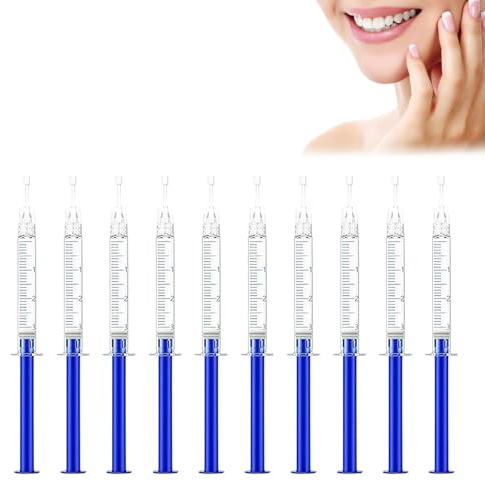 Rudfovn 10PCS Teeth Whitening Gel, 3ML Teeth Whitener Gels Refills, Teeth Bleaching Gel Syringes