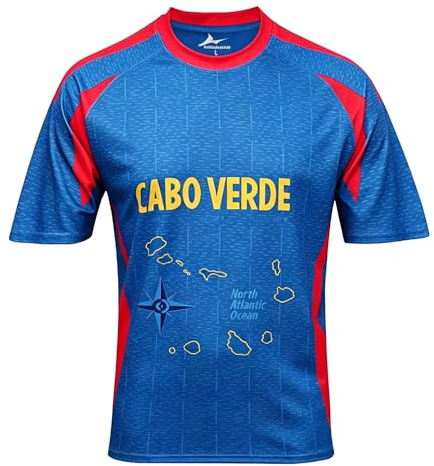 2026 W-M tröja 48 länder fotbollskopp jublande t-shirt män kvinnor fantröja kortärmad andas sport träning casual fotbollströja t-shirt jersey, Kap Verde, XXL