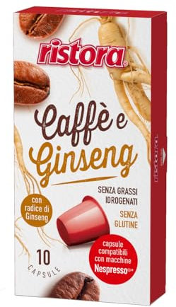 Ristora 60 Ginseng Coffee Capsules compatible with Nespresso