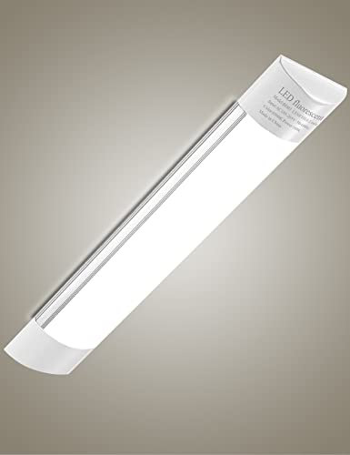 Sararoom Neon Tubo Led Barra 30cm 10W 1200LM Plafoniera Led Soffitto Bianco neutro 4500K Tubolare Luce Sottopensile, Lineare Lampada per Cucina Officina Ufficio Bagno Giardino Magazzino Garage Parete