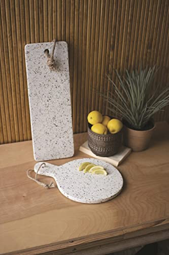 Kalalou NART1071 Terrazzo Schneidebrett, Weiß
