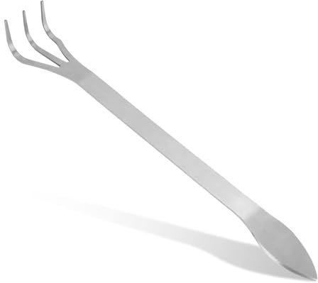 Juego De Púas De Rastrillo De Raíz De Acero Inoxidable De 3 Puntas, 9 in Pequeño Rastrillo Portátil De La Raíz del Jardín, Rastrillo para Bonsái De Acero Inoxidable 304 para Plantas De Jardinería