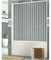 Badewannenfaltwand aus PVC, Breite 160 cm, Höhe 150 cm, Modell ASIA, Weiß, Laterale Öffnung mit einer Falttüre