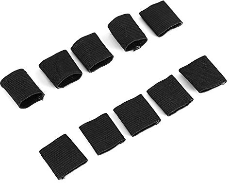 10 Uds., Mangas para dedos, tirantes para pulgar, protector de dedos, manga, soporte, baloncesto, ayuda deportiva, banda para artritis, envolturas, mangas para dedos