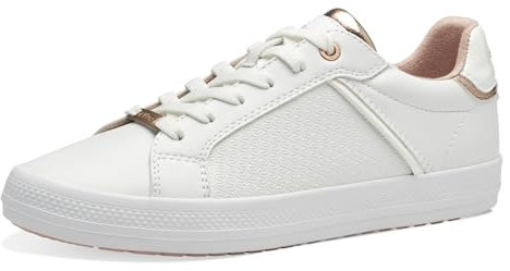 s.Oliver Damen Sneaker flach Leicht Bequem, Weiß (White), 39 EU
