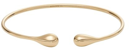 Skagen Damenarmband Liquid Metal Gold-Ton Edelstahl Flex Cuff Armband, SKJ1770710