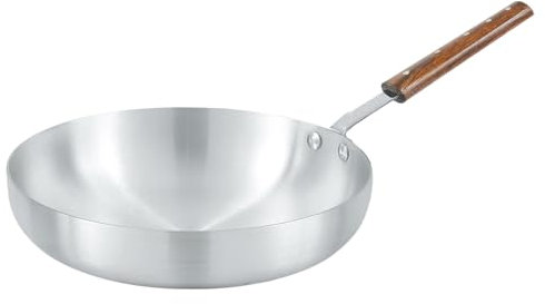 LENAK Induction Base Aluminium Frying Pan/Fry Pan Wooden Handle Chef's Skillet Curry Pan (28cm)