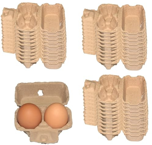 30 cajas de huevos para 6 o 2 huevos, cajas de huevos para huevos de gallina, hueveras, cajas de huevos vacías para huevos de gallina, cajas de regalo de Pascua (2 huevos)