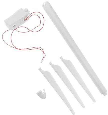 KONTONTY 1 Ensemble Éolienne Solaire pour Garçon Fille Kit Modèle DIY Éducatif pour Projet Scientifique Facile à Assembler Transporter Utilisation Intérieure et Extérieure Blanc