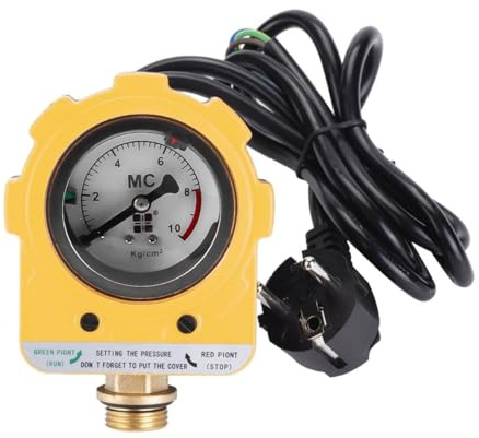Ausi Regulador de presión de 220 V, 0-10 bar, regulador electrónico para bomba de agua de pozo profundo (enchufe UE)