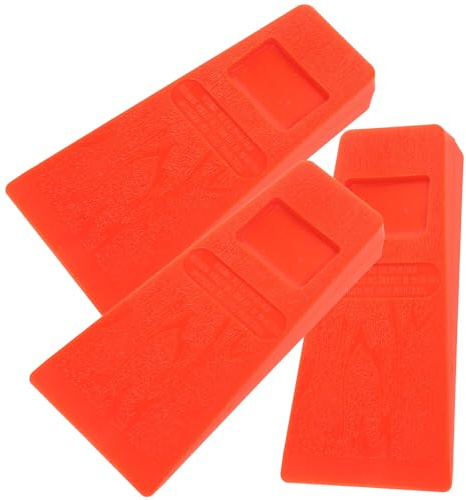 TOYANDONA Lot De 3 Coins D'abattage Triangulaires 5 Pouces Orange pour Foresterie Cales en Plastique Robustes pour Coupe Et Calage Sécurisé D'arbres en Extérieur