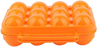 Fdit Vassoio Portauova In Plastica A Doppio Lato 12 Griglie Frigorifero Contenitore Per Uova All'Aperto Arancione