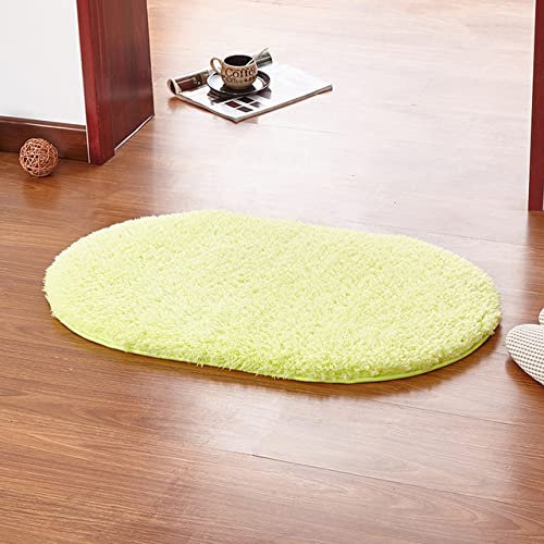 Weiche Wasseraufnahme Badematten Toilettenboden Türvorleger Dicke Teppiche rutschfeste Badezimmermatten Memory Foam Badteppich Ellipsenmatten-1 Stück Hellgrün,China,800MMx1600MM