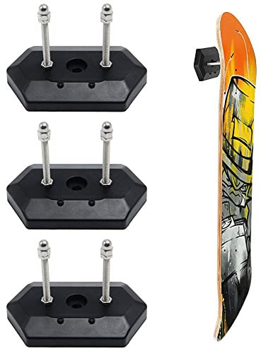 Rebanky 3 Stück Skateboard Wandhalterung Skateboard Halterung Wand Skateboard Display Skateboard Rack für Skateboard Deck Display und Lagerung