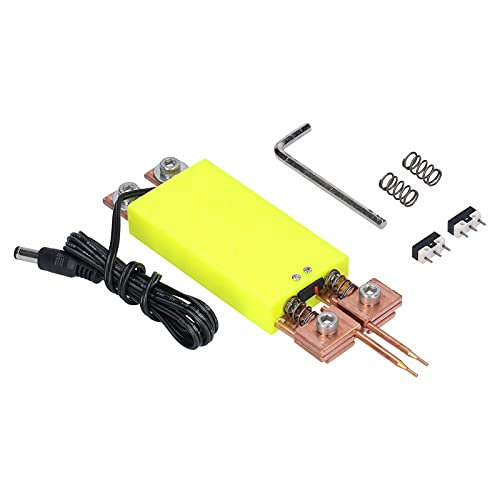 Sitrzuiget Portable Mini DIY Spot Welding Machine Set Automatic Integrated Type Spot Welding Pen Accessory for 18650 Battery Yellow