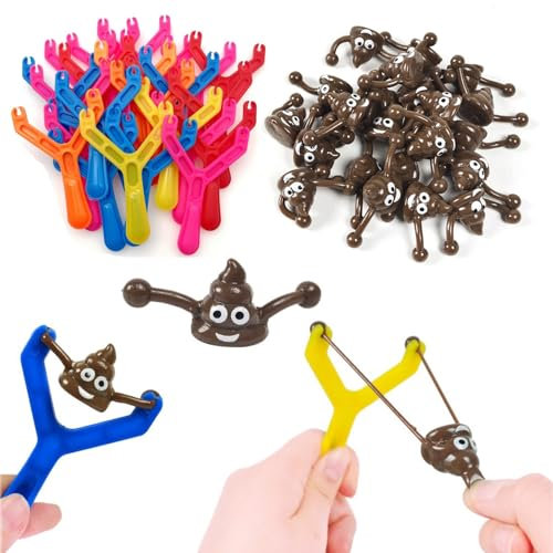 JZK 25x Albernes dumm Scheiß Kackhaufen Schleuderspiel Scherzspielzeug-Streich für Kinder Partygeschenke, Weiches matschiges Scheißspielzeug, lustig Flying Scheiße Spiel lustige Familienspiele