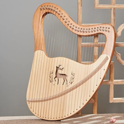 Mahogny stränginstrument med EVA-bärväska, inställningsnyckel, reservsträngar, engelsk instruktionsmanual, lämplig för musikälskare, nybörjare och barn