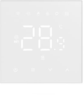 DEWIN Termostato Inteligente, Termostato WiFi Tuya Pantalla táctil LCD Digital Programable 16A con Sensor Control por Voz