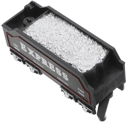 SHINEOFI Modelo de Tren de Juguete Carguero de Carbón para Niños, Diseño Realista en Plástico Negro, Compatible y Educativo para Colección y Juego de Trenes