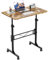 Höhenverstellbarer Schreibtisch mit Rollen, Tisch Computertisch Schreibtisch Höhenverstellbar Stehpult für Walking Pad Laufband für Zuhause, PC Tisch Klein für Home Office, 80 x 40cm, Vintagebraun