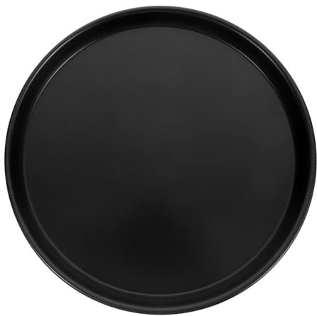 CIYODO Plato fresco de aleación de aluminio - Accesorios de horno multifuncionales para freír pizzas Mantener caliente 31,5 cm Negro (no apto para microondas)