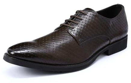 Allthemen mäns snörning vävda läder derby skor formella brogues Oxford finskor klassiska enkla affärsskor