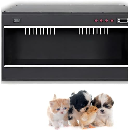 Incubatrice per animali domestici, grande, con riscaldamento e monitoraggio della temperatura, ideale per cuccioli e gattini, 80 x 50 x 50 cm
