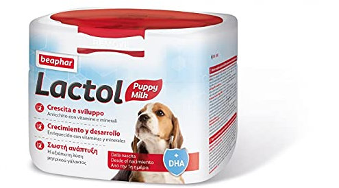 BEAPHAR - Lactol Aufzucht-Milch - Fûr Hundewelpen - Von Geburt An - Muttermilchersatz Mit DHA, Vitaminen Und Mineralien - Unterstützt Gesunde Aufzucht Und Stärkung - 500 g