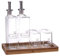 LAGUIOLE - 40268490 Set di Vinaigrette contenente 4 Pezzi di Vetro: Oliera, Aceto, Sale e Pepe Shaker e Un Vassoio -