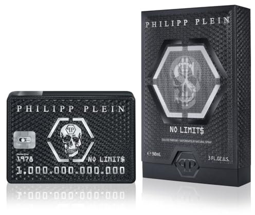 Philipp Plein – Eau de Parfum No Limits 90 ml – Herrenparfüm – Orientalische und holzige Noten – Ein ewiges olfaktorisches Tattoo – Holzig-orientalisch – Schwarz lackierter Glasflakon