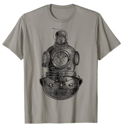 Deep Sea Diver Casco Immersione Immersione Immersione Vintage Maglietta