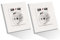 ARCELI 2 Stück Steckdose mit USB Unterputz Steckdosen, USB Steckdose Max. 5V / 2.1A Wandsteckdose 110-250V mit 2 USB+1 AC Steckdose, für Innenbereich USB Ladefunktion Handy Smartphone Tablet
