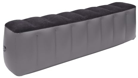 A ABSOPRO Car Air Inflation Mattress 51.18x11.02x16.54 Comfortable Rear Seat Air Travel Bed Car Sleeping Mat for Napping Travel Black Gray