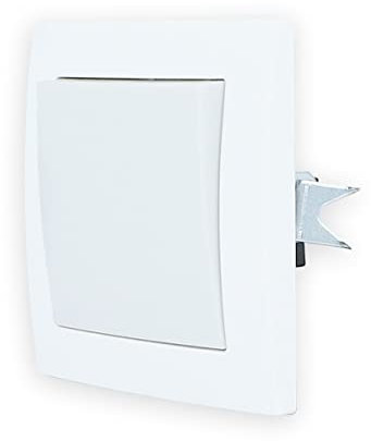 LINA LT1-C11TM-H1-C001 - Interruttore a parete Schuko (pulsante/campanello senza simbolo bianco, con cornice LT1-C11TM-H1-C001)