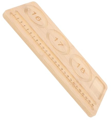 BESPORTBLE Plateau en Bois pour Perles avec Échelle Intégrée pour Fabrication de Bijoux DIY et Bracelets, Outil de Mesure Pratique pour Organiseur de Perles