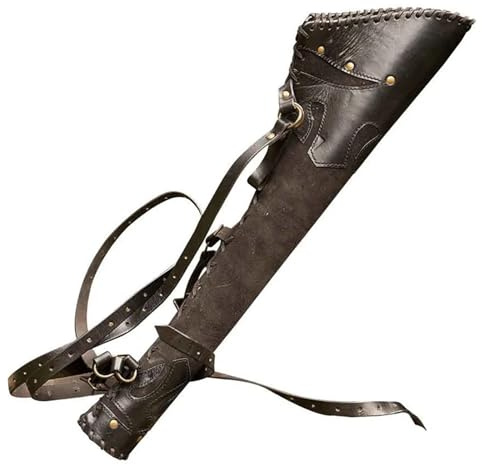 AYWTIUN Carcaj para Flechas Cuero Tiro con Arco aljaba Flecha Titular Bolsa Vintage Hombro Espalda Arco Engranaje Traje para Tiro Al Blanco Colgante